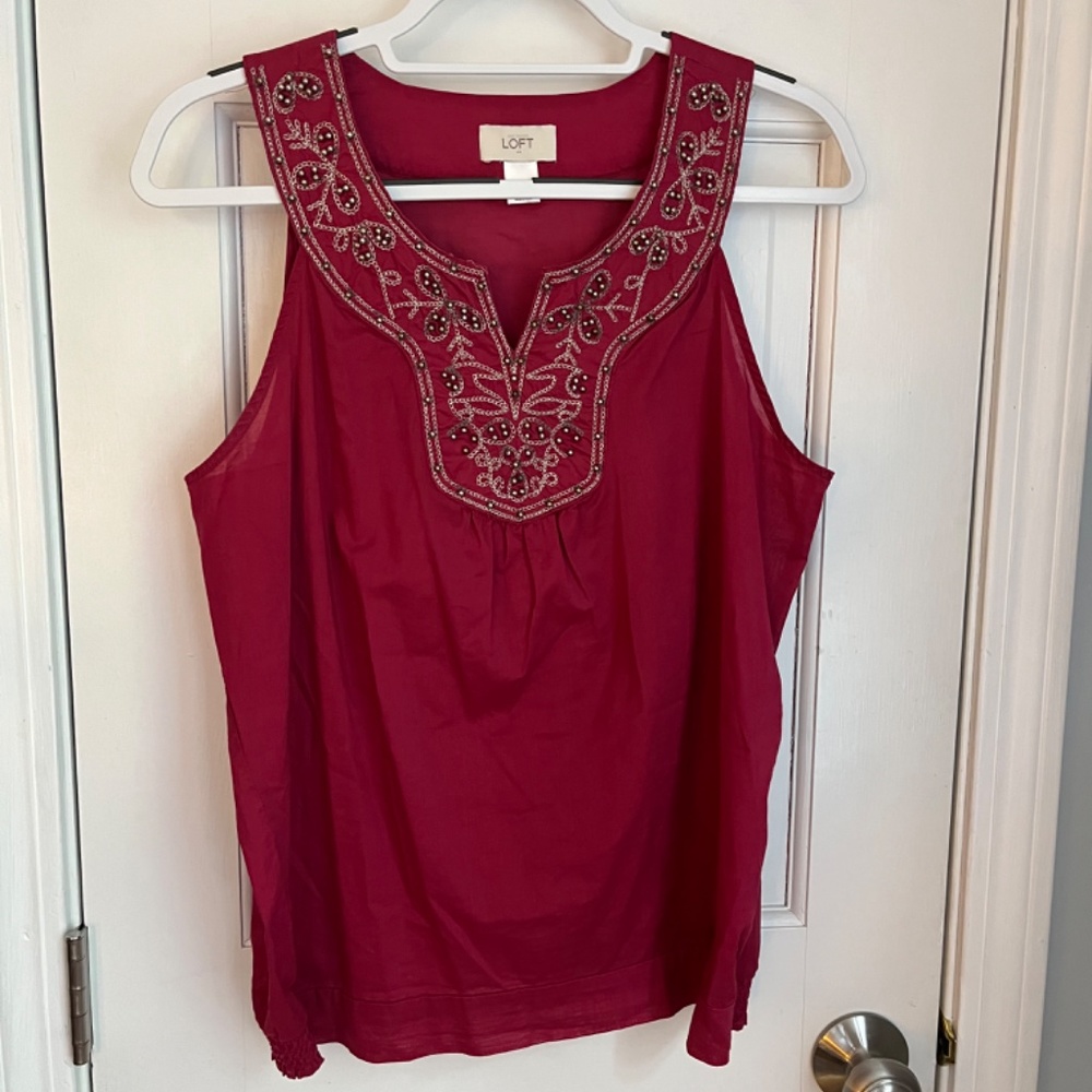 Loft sleeveless top,  Size M. EUC
